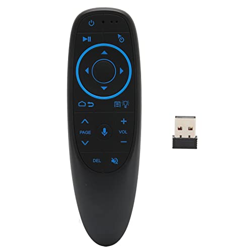 Goshyda Sprachfernbedienung, G10S Pro 2.4G Bluetooth Wireless Ersatzcontroller, Air Remote für TV Protector HTPC, für Android System(G10S PRO BT) von Goshyda