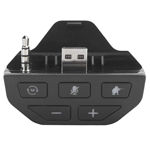 Goshyda Stereo-Headset-Adapter, Wireless-Gamepad-Controller-Audio-Adapter mit Lautstärkeregelung, 3,5-mm-Kopfhörer-Konverter-Sound-Enhancer, für Xbox One(Schwarz) von Goshyda