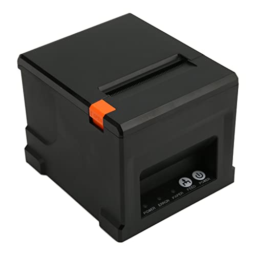 Goshyda Thermo-Etikettendrucker, USB 300 Mm/s 80 Mm Tragbarer Versandetikettendrucker mit Druckpapier, Barcodedrucker für Etikettendrucker für Business-POS-Systeme von Goshyda