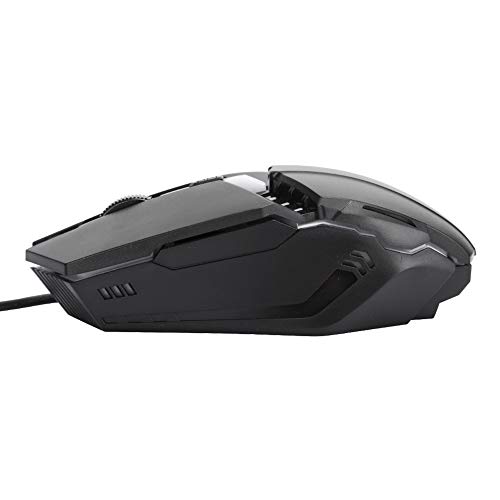 Goshyda Tragbare Kabelgebundene Bunte Leuchtende Office-Gaming-Maus Multifunktions-Ergonomische 4D-Computermäuse 800/1200/1600 DPI Einstellbar von Goshyda