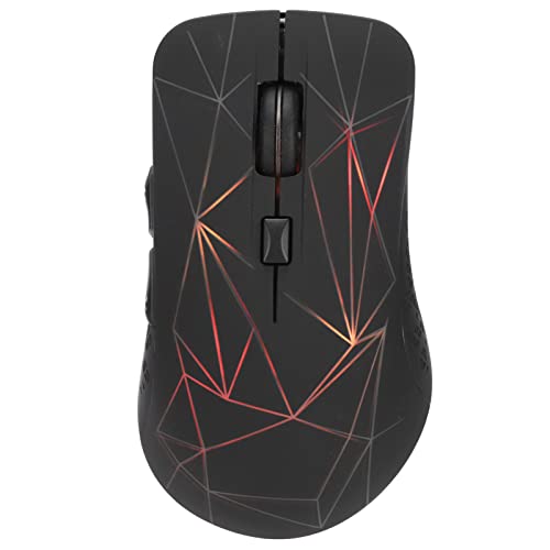 Goshyda Tragbare Kabellose Maus, 800/1200/1600DPI 2.4G und BT 5.0 Dual Mode 7 Farben Atmendes Licht Ergonomisches Design Maus für Win 8, für Win10, für OS X, für Android von Goshyda