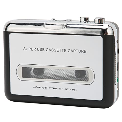 Goshyda Tragbarer Kassettenspieler, USB-Kassetten-zu-MP3-CD-Konverter, Audio Walkman Tape Music Player mit Kopfhörern, für Laptops und PCs von Goshyda