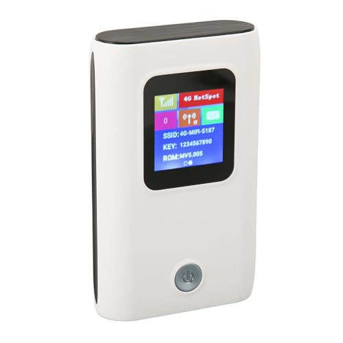 Goshyda Tragbarer WLAN-Hotspot Unterstützt 10 Geräte, 300 Mbit/s, 4G-LTE-Pocket-WLAN-Router mit SIM-Kartensteckplatz, Schnellem Internet, Stromversorgung über USB, von Goshyda