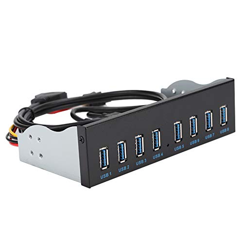 Goshyda USB 3.0 Super Speed ​​Front Panel, 19PIN 8 Erweiterung USB3.0 Ports Hub Optische Laufwerkserweiterung Front Panel Adapter mit Strapazierfähigem Design, für PC von Goshyda