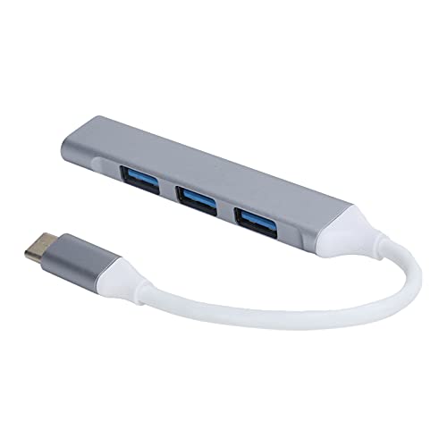 Goshyda USB-C-Hub, Tragbarer 4-Port-USB-auf-Typ-C-5-Gbit/s-Multifunktions-Multi-Interface-Typ-C-Adapter USB-Multiport-Erweiterungsadapter mit Langer Lebensdauer für Laptop von Goshyda