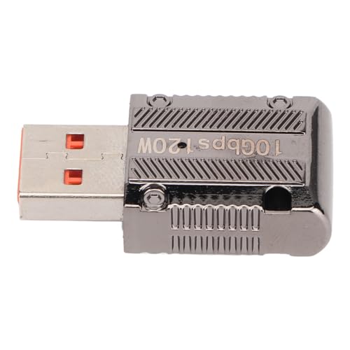 Goshyda USB-Stecker auf Typ-C-Buchse, Adapter, 10 Gbit/s Datenübertragung, 120 W Schnellladung, Gehäuse aus Zinklegierung, Plug-and-Play von Goshyda