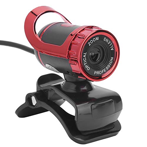 Goshyda USB-Webcam, 480P-Kameracomputer Eingebautes Schallabsorptionsmikrofon für Live-Streaming von Lehrkonferenzen (Rot) von Goshyda