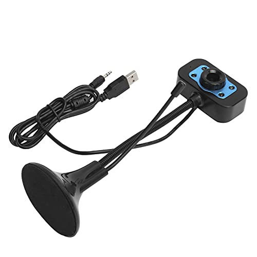 Goshyda Webcam, Kamera 4 LED-Licht 640 X 480 Pixel Externes Mikrofon Kamera Video Webcam Drive- Manuelle Fokuseinstellung Kamera mit Freier Winkeleinstellung von Goshyda