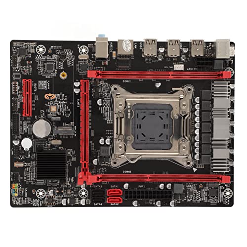 Goshyda X79M2Q-Motherboard, LGA 2011-Prozessor, M.2-Festplattenschnittstelle, DDR3-Speicher, 64 GB max. Erweitert, PC-Gaming-Motherboard für Realtek 8111-Gigabit-NIC von Goshyda