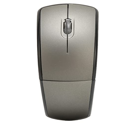 Goshyda Zusammenklappbare Kabellose Maus, 2,4-G-Maus mit USB-Empfänger, Plug-and-Play, Tragbare Computermaus für Win7 8 10 11 für OS X-System (Grau) von Goshyda