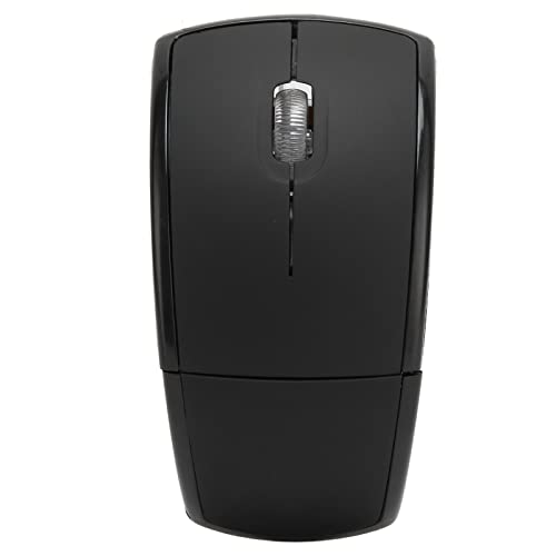 Goshyda Zusammenklappbare Kabellose Maus, 2,4-G-Maus mit USB-Empfänger, Plug-and-Play, Tragbare Computermaus für Win7 8 10 11 für OS X-System (Schwarz) von Goshyda