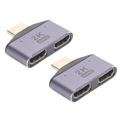 HDMI-Splitter, 1 In 2 Out 2K 60 Hz Bidirektionaler HDMI-Adapter, Supoort 8 Gbit/s Datenübertragung, Laptop-Splitter für PC-Computer für XBox360 für XBoxOne für PS3 von Goshyda