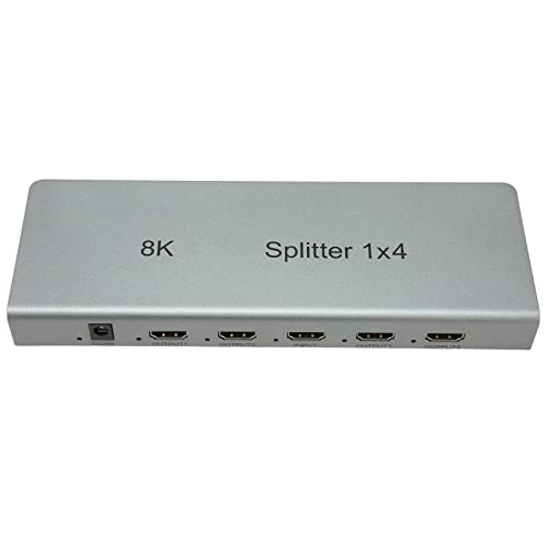 HDMI-Switch, 1 in 4 Out 8K 60 Hz 40 Gbit/s HDMI 2.1-Switcher, 1x4 UHD HDMI-Splitter HDCP2.2 HDR10, 4-Port-HDMI-Switch-Box-Hub für, PC, TV-Box (EU-Stecker) von Goshyda