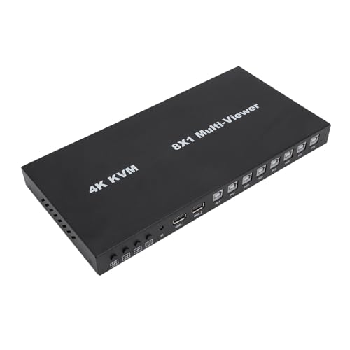 HDMI-Switch 4K 30Hz Splitter, HDMI-Switcher 8 in 1 Out HDMI KVM-Switch, Kompatibel mit Gaming-Konsolen-Streaming-Geräten (EU-Stecker) von Goshyda