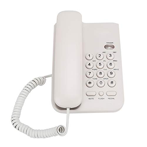 KX T3026CID Festnetztelefon, Schnurgebundenes Heimtelefon, Keine Batterie Erforderlich, Unterstützung für die Wandmontage, Telefon für das Home Office Im Hotel (Weiß) von Goshyda