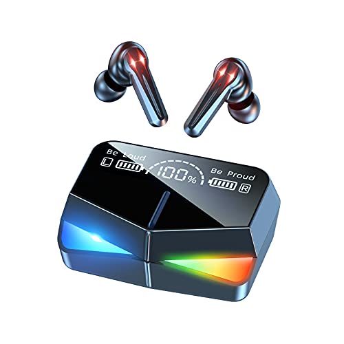 Kabellose Ohrhörer,5.1-Stereo-Gaming-Kopfhörer mit Unabhängigem Dual-Host, Großer Übertragungsreichweite und Hochauflösender -Dekodierung (Schwarz) von Goshyda