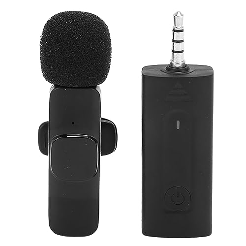 Kabelloses Lavalier-Mikrofon, BT5.1 HiFi-Stereo-Sound mit Eingebautem Chip, Ansteckmikrofon für die von Interviews, Live-Übertragung von Goshyda