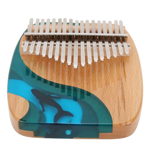 Kalimba 17 Key Finger Piano Musikinstrument mit Aufkleber Mahagoni Thumb Piano Geschenke für Kinder und Klavieranfänger Professional von Goshyda