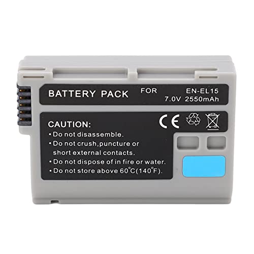 Kamera-Akku-Ersatz, 7,0 V 2550 MAh EN EL 15a Akku für Nikon D7500 D7200 D7100 D7000 D850 D750 D500 D810a D810 D800e D800 D610 D600 von Goshyda