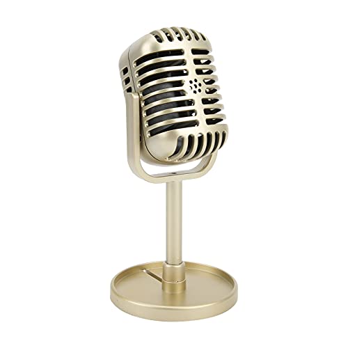 Klassische Mikrofon-Requisiten Modell Retro-Mikrofon Bühnentischdekoration für Geschenke, Fotografie-Requisiten, Kinderspielzeug, Dekorationen(Gold) von Goshyda