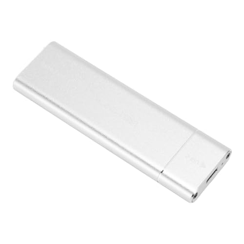 M.2 NVMe SSD-Gehäuse 10 Gbit/s 2 TB USB 3.1 Typ C, Hochgeschwindigkeits-M.2-SSD-Gehäuse aus Aluminiumlegierung für 2230 2242 2260 2280 SSD, Kompatibel für (Silver) von Goshyda