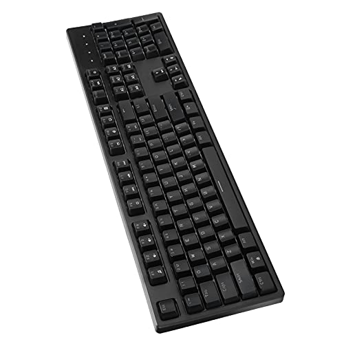 Mechanische Tastatur, RGB-Hintergrundbeleuchtung Gaming 104 Key Portable Ergonomics, 20 Lichter, Keine Auswirkungen auf Desktop-Computer, Kabelgebundene Tastatur für Game von Goshyda