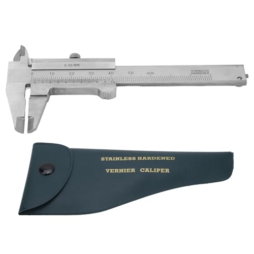 Messschieber, 3-Zoll-Messschieber aus Edelstahl, 0-1,97 Zoll/0-50 Mm, Manuelles Mikrometer, Nicht Digitale Messschieber, 0,05 Mm Hohe Präzision, Metrisch, Imperial von Goshyda