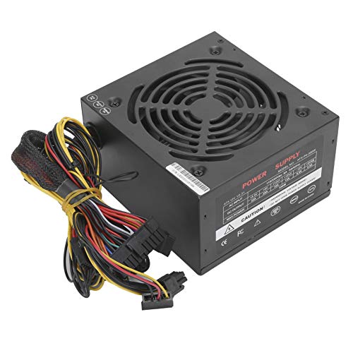 Netzteil, Desktop-Computer-Netzteil, Einstellbarer Schwarzer Lüfter mit Geringem Energieverbrauch, Effektiv 350 W für Computer-Desktop (EU-Stecker 100 bis 240 V) von Goshyda