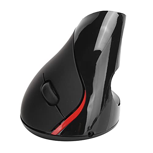 Optische Vertikale Maus, 5D Tragbares Drahtloses Gerät der 2. Generation, 2,4 G, 1600 DPI, Ergonomische Rechte Hand, Laptop-Desktop-Computer-Mäuse für das Gaming-Bürogeschäft(schwarz) von Goshyda