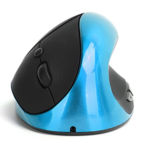 Optische Vertikale Maus, Tragbares Drahtloses Gerät der 3. Generation, 2,4 G, 1600 DPI, Ergonomischer Griff für die Rechte Hand, Laptop-Desktop-Computer-Tablet-Mäuse für das Gaming-Bürogeschäft(Blau) von Goshyda