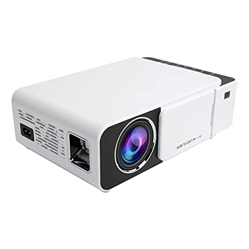 Projektor Tragbarer Projektor, Home HD Projektor mit Gleicher Bildschirmversion, Turbinen-Luftstromkühlung, Design und Trapezkorrekturfunktion(EU) von Goshyda