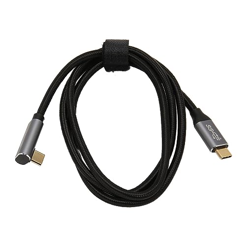 Rechtwinkliges USB-C-auf-USB-C-Kabel, 90 Grad, 100 W PD USB3.1 Gen2, 10 Gbit/s Datenübertragung, 4K 60 Hz HD-Videoausgangskabel, für Steam Deck (200cm) von Goshyda