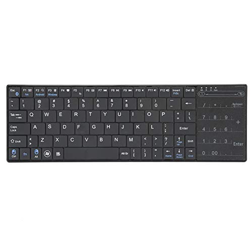 Schwarze Silent Business Mute-Tastatur, drahtlose ultradünne Bluetooth-Tastatur mit integriertem Touchpad für Windows/für Android/für OS X/für iOS von Goshyda