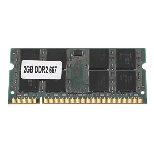 Speicher, tragbares DDR2 2G 667MHZ Vollkompatibler Notebook-Speicher Integrierte Chips, für DDR2 PC2-5300-Laptops, passend für Intel/AMD-Motherboard von Goshyda