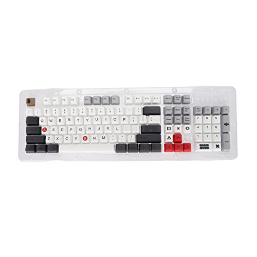 Tastatur-Tastenkappen, 108 Tasten Custom Retro Game Style, PBT-Material, Austauschbare Tastenkappen, Ergonomisches Design, für die Meisten Mechanischen 61/64/87/104-Bit-Tastaturen von Goshyda