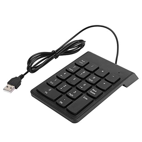 Tragbare 18-Tasten-USB-Mute-Tilt-Tastatur, -kabelgebundene digitale Finanzbuchhaltung Numerisch Erweitern Sie Desktop für Buchhaltung(black) von Goshyda