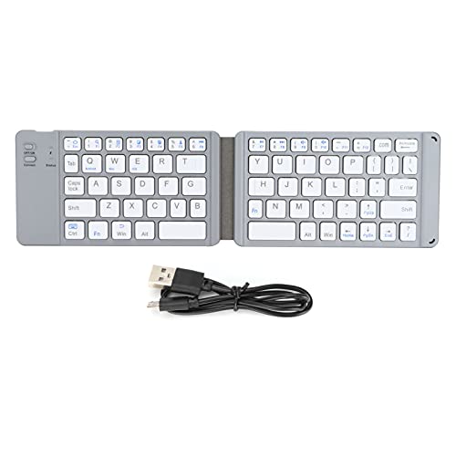 Tragbare Wireless-Tastatur, Wireless Keyboard Mute Keyboard Ultradünne Business-Tastaturen mit Langer Lebensdauer, für Desktop-Laptop(Weiß) von Goshyda