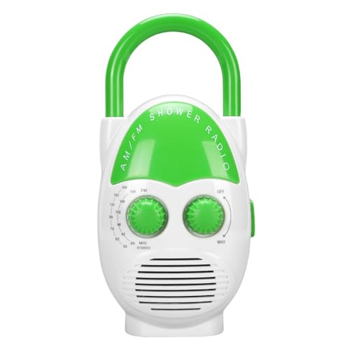 Tragbares AM -FM -Duschradio, IPX5 Wasserdehnung Badezimmerradio mit Eingebauter Lautsprecher, Einstellbares Volumen, Batteriebetriebenes Mini -Radio für Home Kitchen Outdoor Tragbares AM -FM -Duschradio, IPX5 Wasserdehnung Badezimmerradio mit Eingebauter Lautsprecher, Einstellbares Volumen, Batteriebetriebenes Mini -Radio für Home Kitchen Outdoor von Goshyda