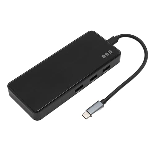 USB-C-Hub, 8-in-1-4K-Dockingstation mit 2 USB-2.0-Anschlüssen, 1 USB-3.0-Anschluss, RJ45-Ethernet-100-W-PD-Typ-C-Hub für Typ-C-Laptops von Goshyda