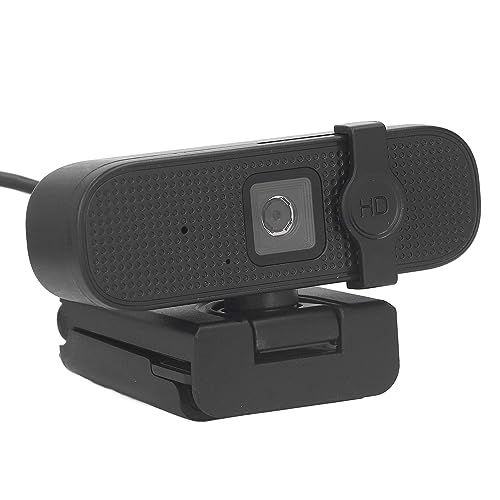 USB-Webcam mit Mikrofon, 4K-Video-HD-Sensor, Rauschunterdrückung, Mikrofon, Weitwinkel, 360-Grad-Drehung, USB 2.0-Computer-Webcam für Besprechungen von Goshyda