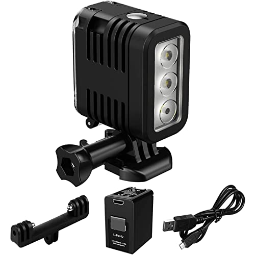 Unterwasser-Fülllicht, USB-Akku-LED-Video-Fülllicht-Action-Kamera Unterwasser-Tauchlampe für Gopro-Sportkamera von Goshyda