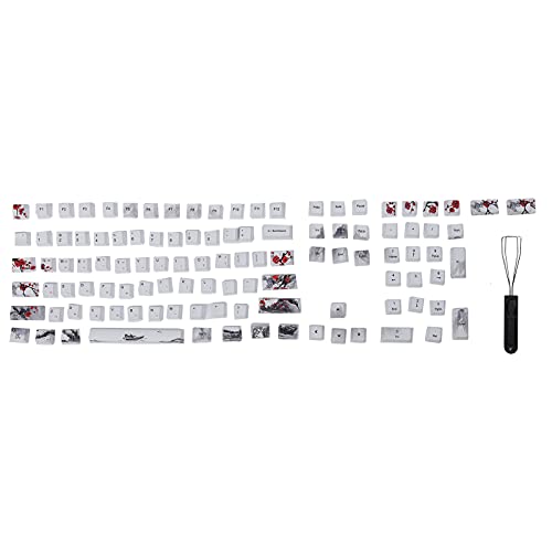 VBESTLIFE PBT 5-seitige Sublimations-Tastenkappen für Mechanische Optische Tastaturen – 110 Tasten (Englisch-Koreanisch) von Goshyda