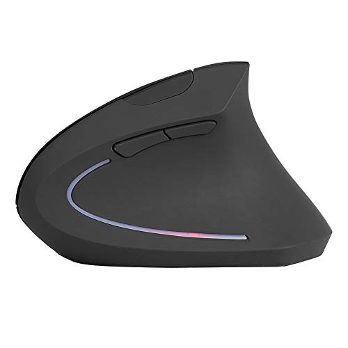 Vertikale optische Maus, tragbare drahtlose vertikale ergonomische hochpräzise Mäuse für Spiel, Heim, Büro, Netzleiste, für Windows 98/2000 / ME/XP/Vista / Win7 / Win 10(schwarz) von Goshyda