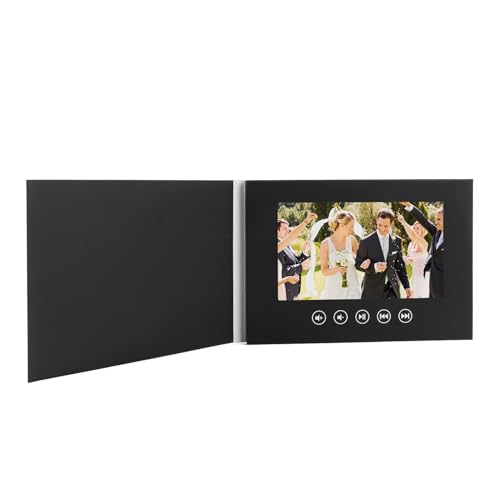 Videobroschüre, Digitaler Bilderrahmen mit 1 -Pack -Aufkleber -Speichertasche, Passen Sie Ihr Eigenes Videoalbum, EIN 5 -Zoll -IPS -Display an, Eingebaut in 128 M Speicher, (7inch) von Goshyda