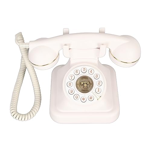 Vintage-Festnetztelefon, Retro-altmodisches Klassisches Schnurgebundenes Telefon mit Großer Taste, Dekoratives Antikes Festnetztelefon für Home-Office-Dekor, für Büro-Hotel-Zuhause von Goshyda