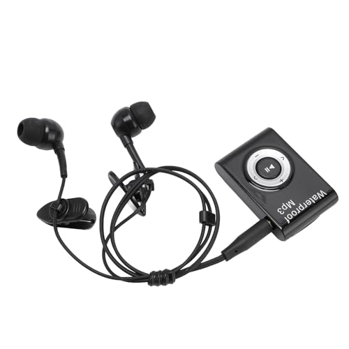 Wassersicherer MP3 -Player Zum Schwimmen, 10 Fuß Unterwassermusik Player mit Kopfhörer, Eingebaut in 8 GB Speicher, Zum Ausführen von Surf -Tauchwassersportarten (Black) von Goshyda