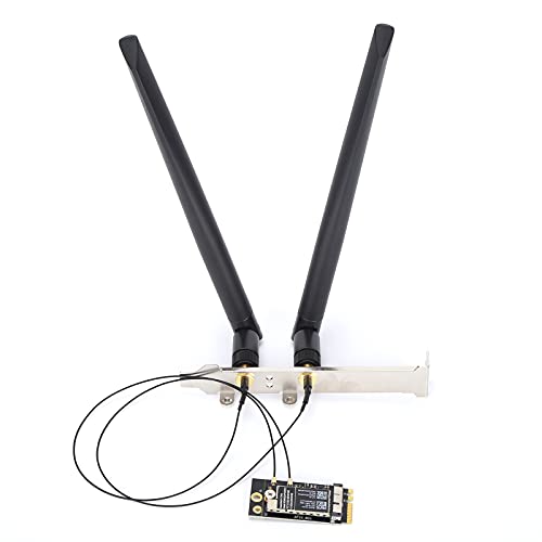 WiFi-Adapter, kein Zusätzliches Laufwerk Erforderlich, NGFF M.2 Wireless Network Connector, Geeignet für A1369 / A1370 Laptop(Mit externer Antenne) von Goshyda