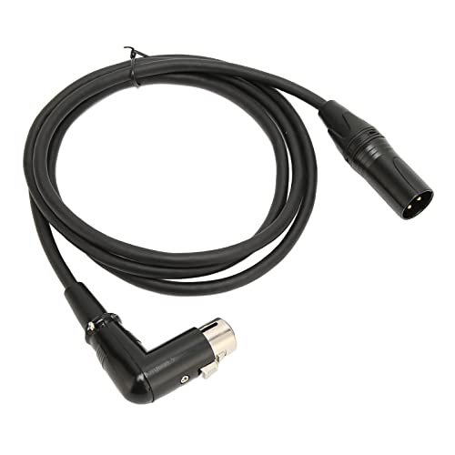 XLR-Stecker auf Buchse, Mikrofonkabel, Professioneller 3-poliger Gerader Stecker auf Rechtwinklige Buchse, XLR-Soundkabel-Adapter, für Bühne, KTV und Heimkino, 1,5 M von Goshyda