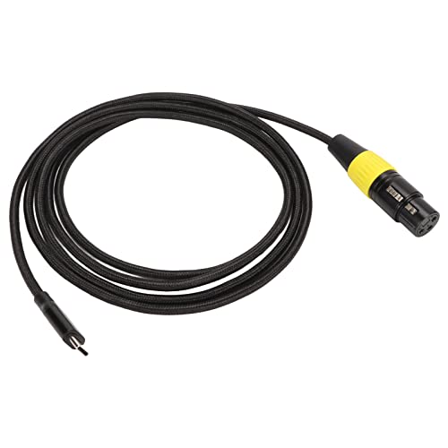 XLR auf USB C Kabeladapter, Typ C Stecker auf XLR Buchse Mikrofonanschluss Adapter Studio Audiokabel für PC Telefon Tablet, Mikrofone, Aufnahme (2m) von Goshyda