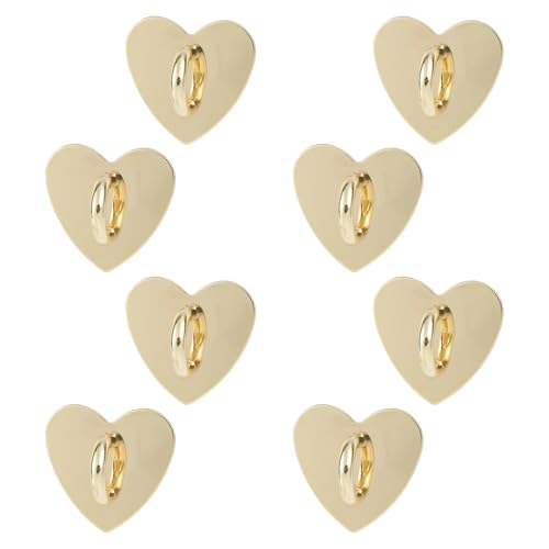 8st Handy Ringhalter, Süßes Herz Telefonringhalter Selbstklebend Telefon Ring Griff Ständer Klebrig Metallschlaufe für Handyhülle Pad Tablet DIY Zubehör (Gold) von Gosknor
